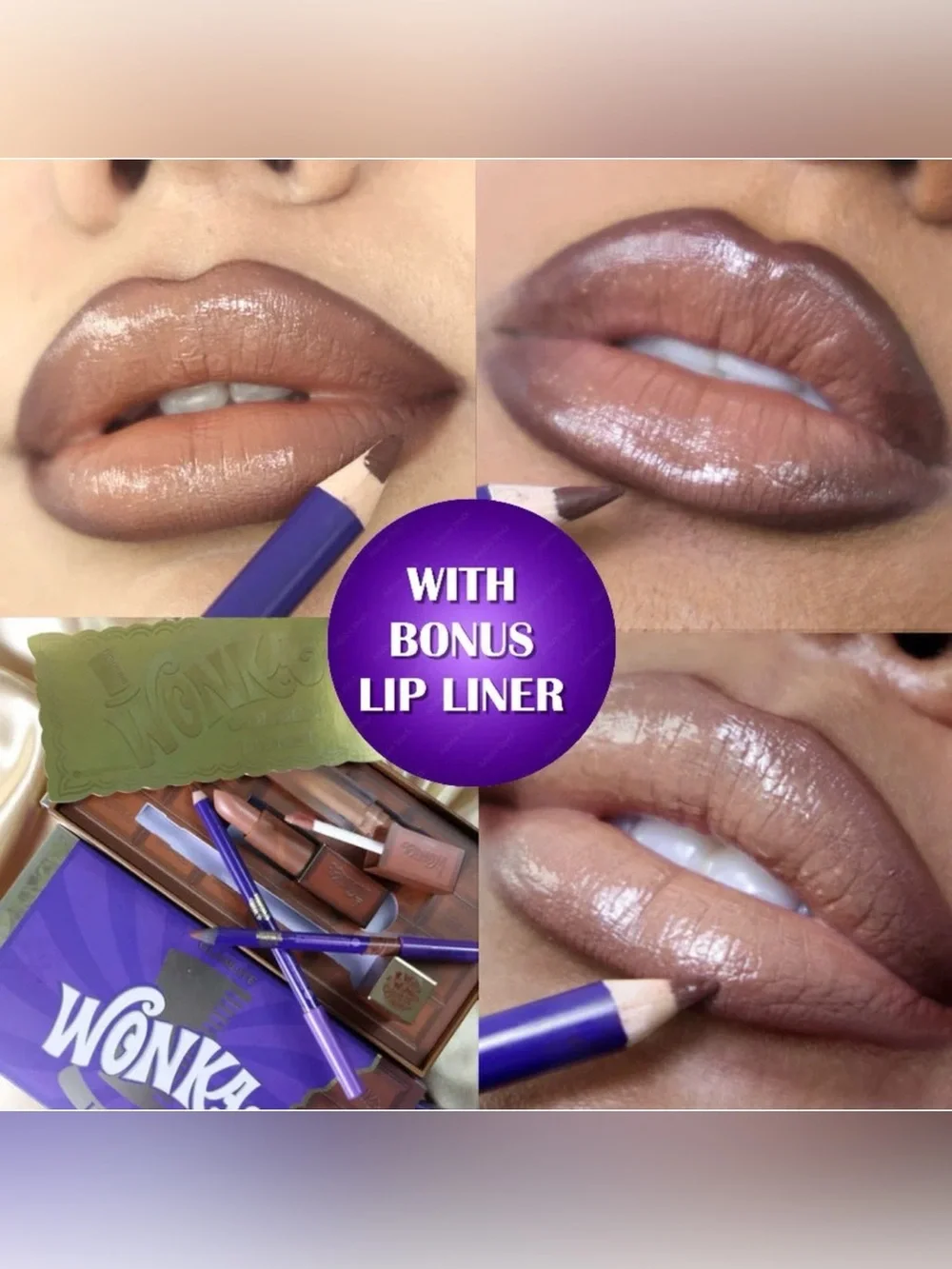 Wonka X Glamlite Lip Kit Plus NEW LIP LINER - BNIB!! Fast Shipping!!